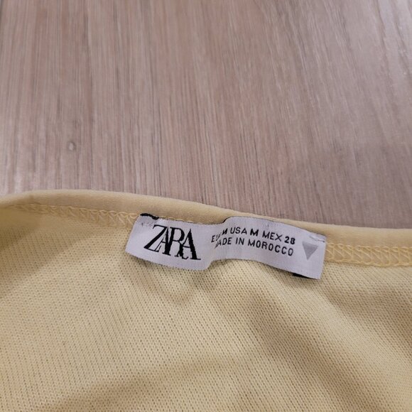 ZARA | Terrycloth One Shoulder Crop Tank Top | Sz. M - Picture 6 of 8